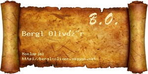 Bergl Olivér névjegykártya