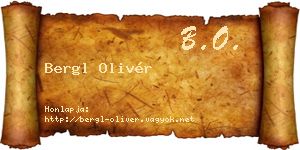 Bergl Olivér névjegykártya